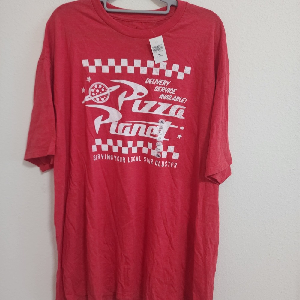 Pizza Planet Toy Story Disney Graphic Red T-Shirt‎ XXL Double Extra Large